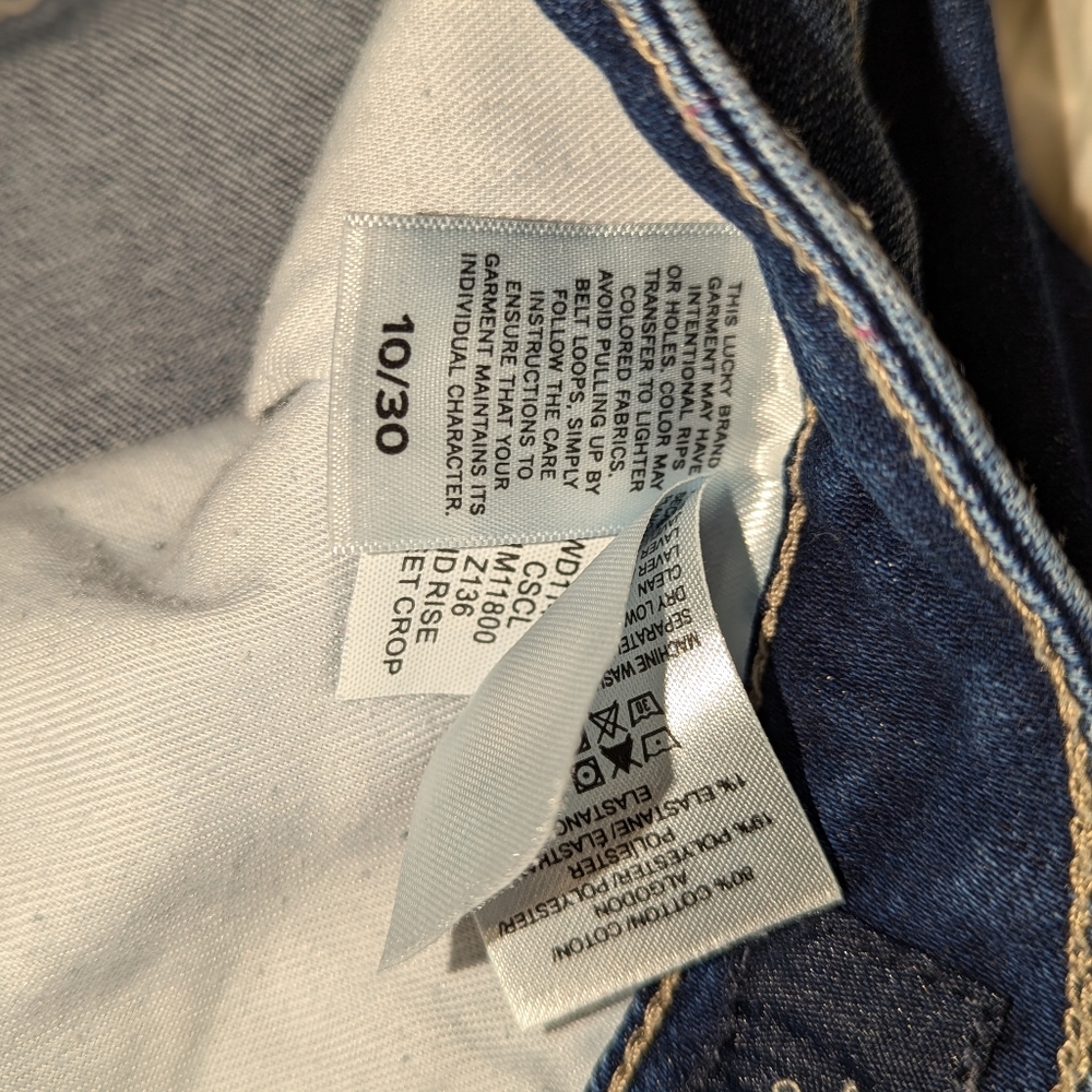 Lucky Brand Jeans Women’s 10 Sweet Crop Blue Denim - Picture 5 of 11